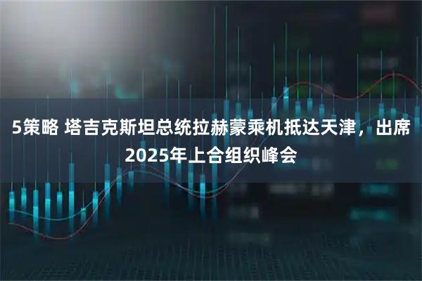 5策略 塔吉克斯坦总统拉赫蒙乘机抵达天津，出席2025年上合组织峰会