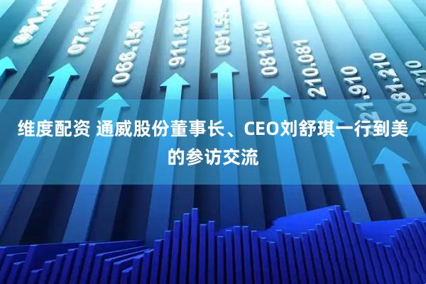 维度配资 通威股份董事长、CEO刘舒琪一行到美的参访交流