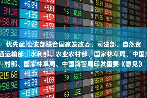 优先配 公安部联合国家发改委、司法部、自然资源部、生态环境部、交通运输部、水利部、农业农村部、国家林草局、中国海警局印发重要《意见》